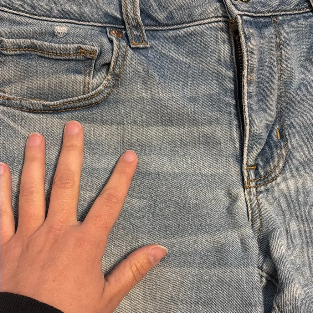 American Eagle Outfitters Blue Jean Shorts Casual Summer Style - Picture 7 of 9